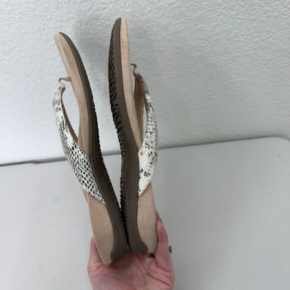 Vionic Davina Snake Skin Flip Flop Thong Sandals Toe Post Shoes Womens size 10 - Picture 6 of 8